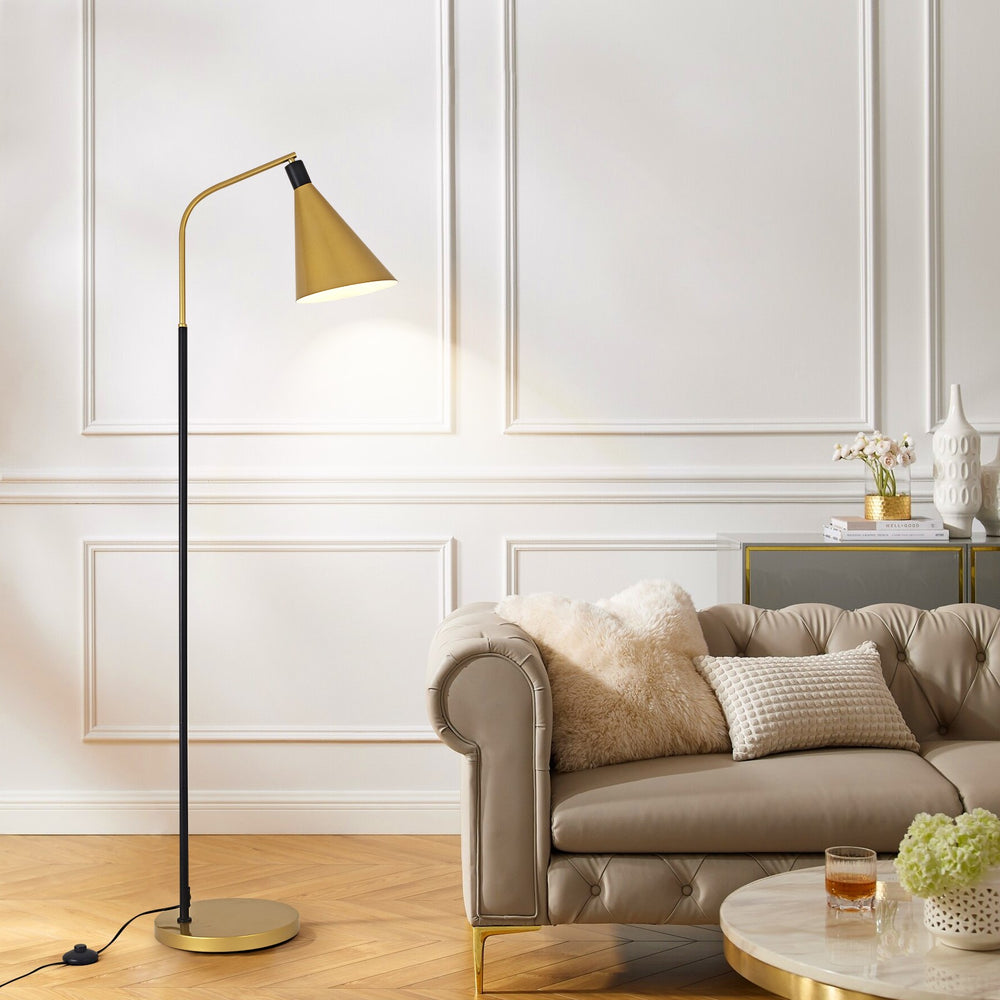 Gold & Black Floor Lamp