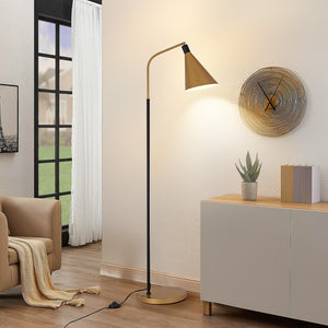 Gold & Black Floor Lamp