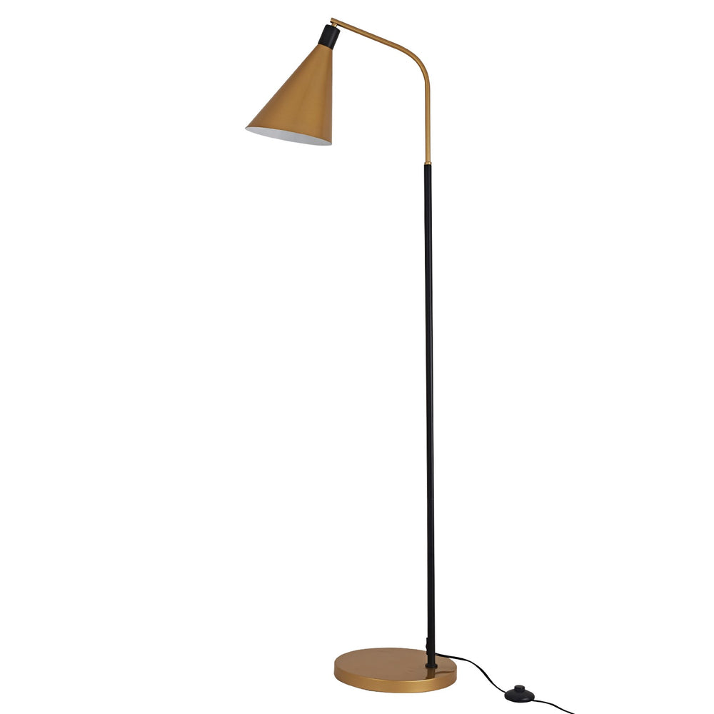 Gold & Black Floor Lamp